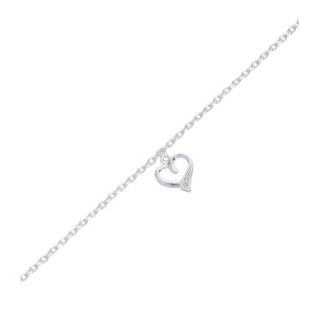 TOBILLERA PLATA CORAZON 362189