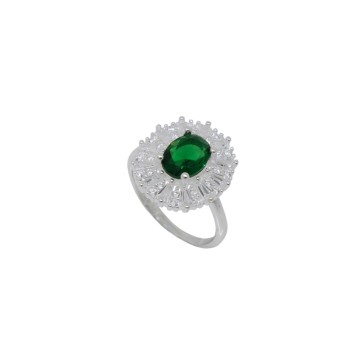 ANILLO OVALO CIRCON COLOR...
