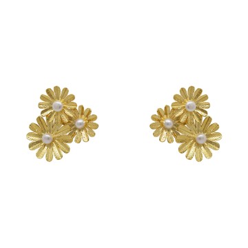 ARETES C-LIA FLOR PERLA...