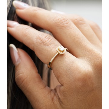 ANILLO DIAMANTES ORO...