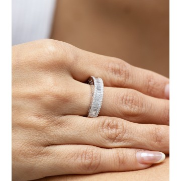 ANILLO DIAMANTES ORO BLANCO...