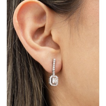 ARETES DIAMANTES ORO BLANCO...