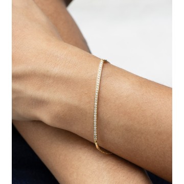 PULSERA DIAMANTES ORO...