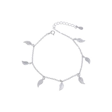 PULSERA HOJAS CIRCONES...