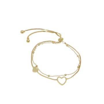 PULSERA DOBLE CORAZON...