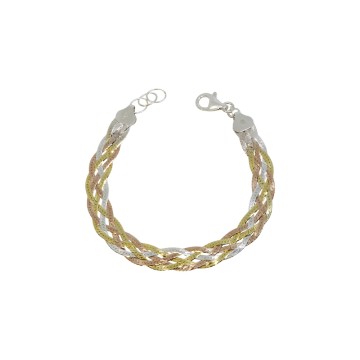 PULSERA TRENZA 3 TONOS DAMA...
