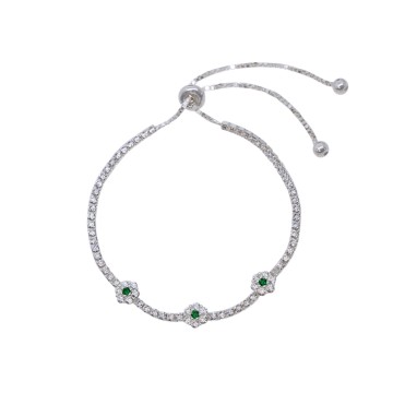 PULSERA TENIS FLOR DE...