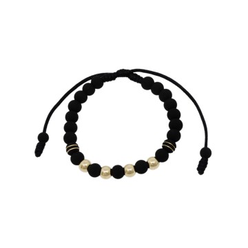 PULSERA NEGRA B6MM LIGERA Y...