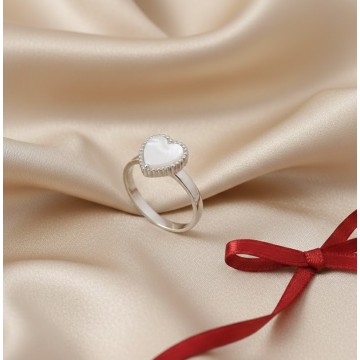 ANILLO CORAZÓN CON NACAR EN...