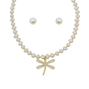 JUEGO EN BRONCE PERLA...