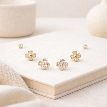 TOPO PLATA 925 DOR SET X3...