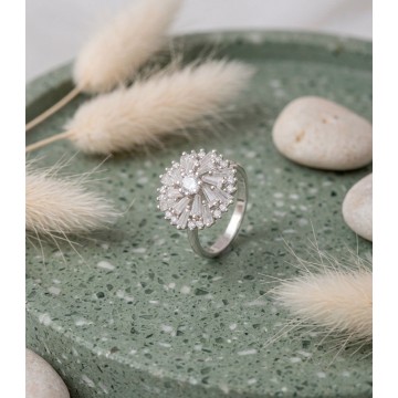 ANILLO GIRASOL CON CIRCONES...