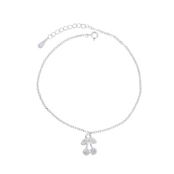 TOBILLERA PLATA 925 CEREZA...