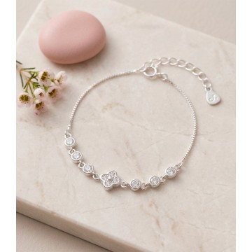 PULSERA PLATA 925 TREBOL...