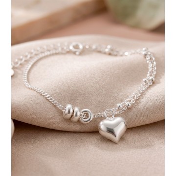 PULSERA PLATA 925 CORAZON...