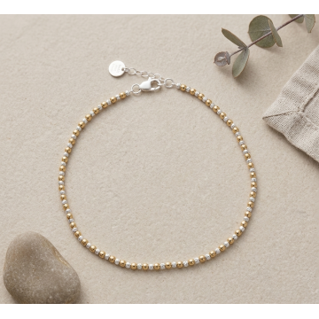 TOBILLERA PLATA 925 BOLAS...