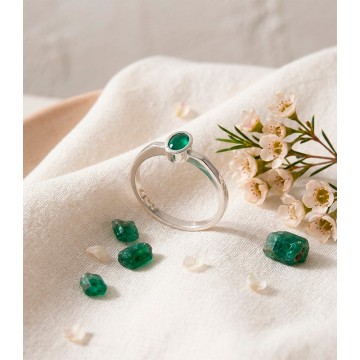 SOLITARIO ESMERALDA OVALO...