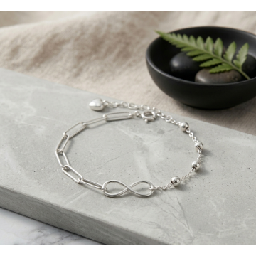 PULSERA PLATA 925 BOLITAS...