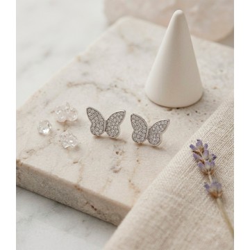 TOPOS MARIPOSA EN PLATA 925...