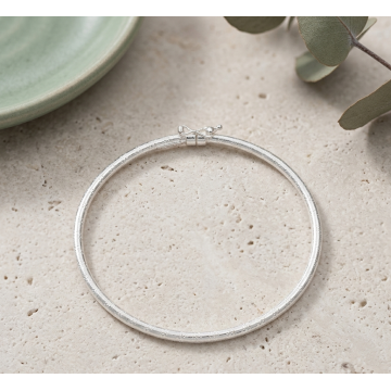 ARO PLATA 925 PULSERA TUBO...