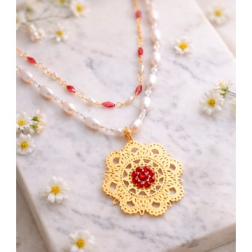 COLLAR C-MANDALA PERLA...