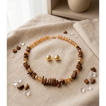 COLLAR EN BRONCE CHIPS...