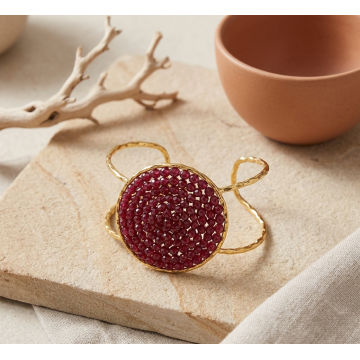 BRAZALETE TEJIDO PIEDRAS...