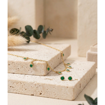 GARGANTILLA Y ARETES EN...