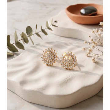 TOPOS EN PLATA LEY 925 FLOR...