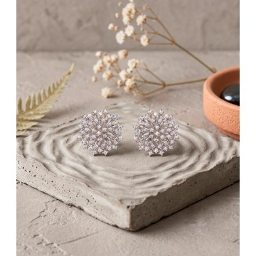 TOPOS EN PLATA LEY 925 FLOR...