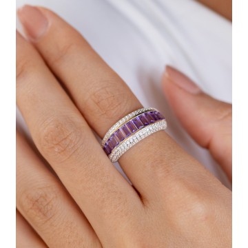 ANILLO EN PLATA LEY 925 CON...