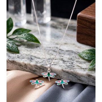 SET CADENA, ARETES Y DIJE...