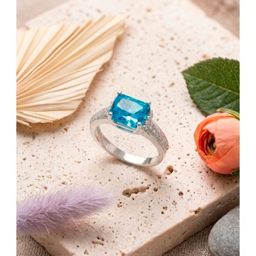 ANILLO EN PLATA LEY 925 CON...