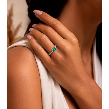 ANILLO SOLITARIO EN PLATA...
