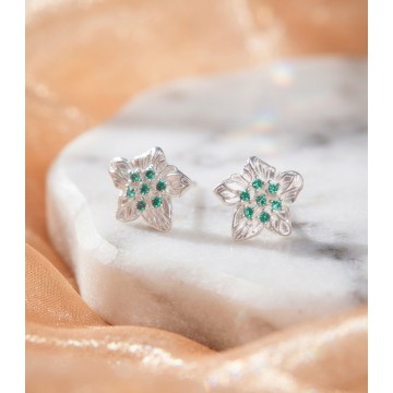 TOPOS FLOR EN PLATA LEY 925...