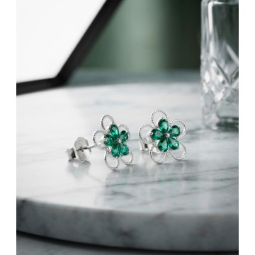 TOPOS FLOR DOBLE EN PLATA...