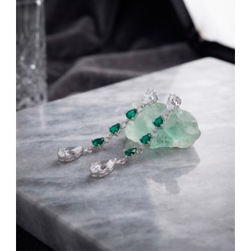 ARETES LARGOS EN PLATA LEY...