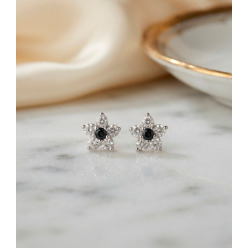 TOPOS FLOR EN PLATA LEY 925...