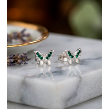 TOPOS MARIPOSA EN PLATA LEY...