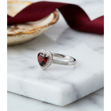 ANILLO CORAZON EN PLATA LEY...