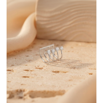 EAR CUFF CUATRO LINEAS EN...