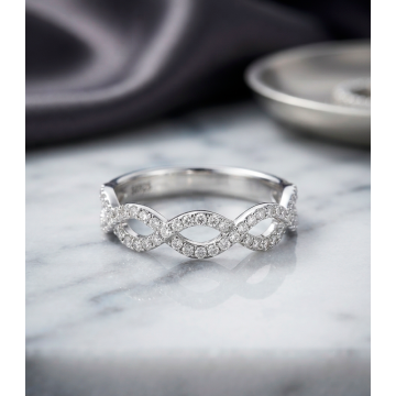 ANILLO TRENZA EN PLATA LEY...