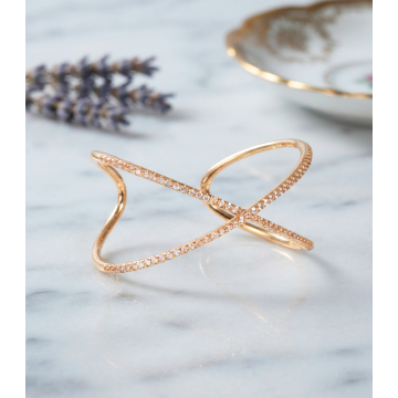 BRAZALETE CRUZADO EN BRONCE...
