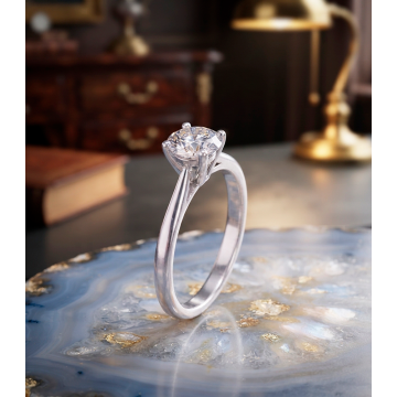 ANILLO SOLITARIO EN PLATA...