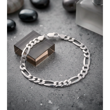 PULSERA FIGARO EN PLATA LEY...