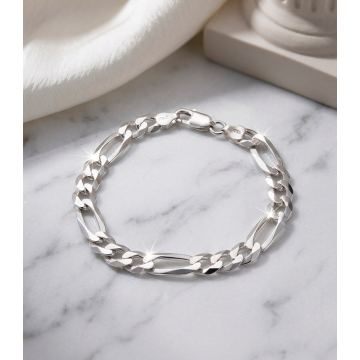 PULSERA FIGARO EN PLATA LEY...