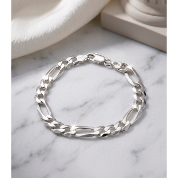 PULSERA FIGARO EN PLATA LEY...
