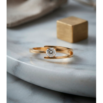ANILLO SOLITARIO EN ORO 18K...