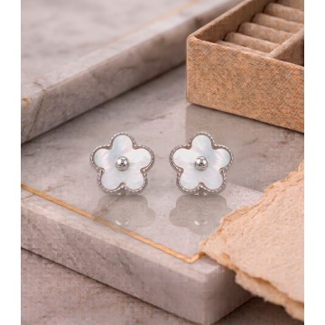 TOPOS FLOR NACAR EN PLATA...