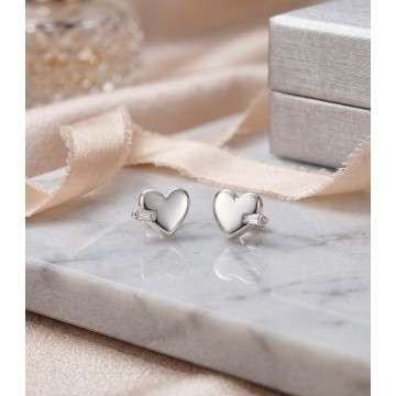 TOPOS CORAZON LISO EN PLATA...